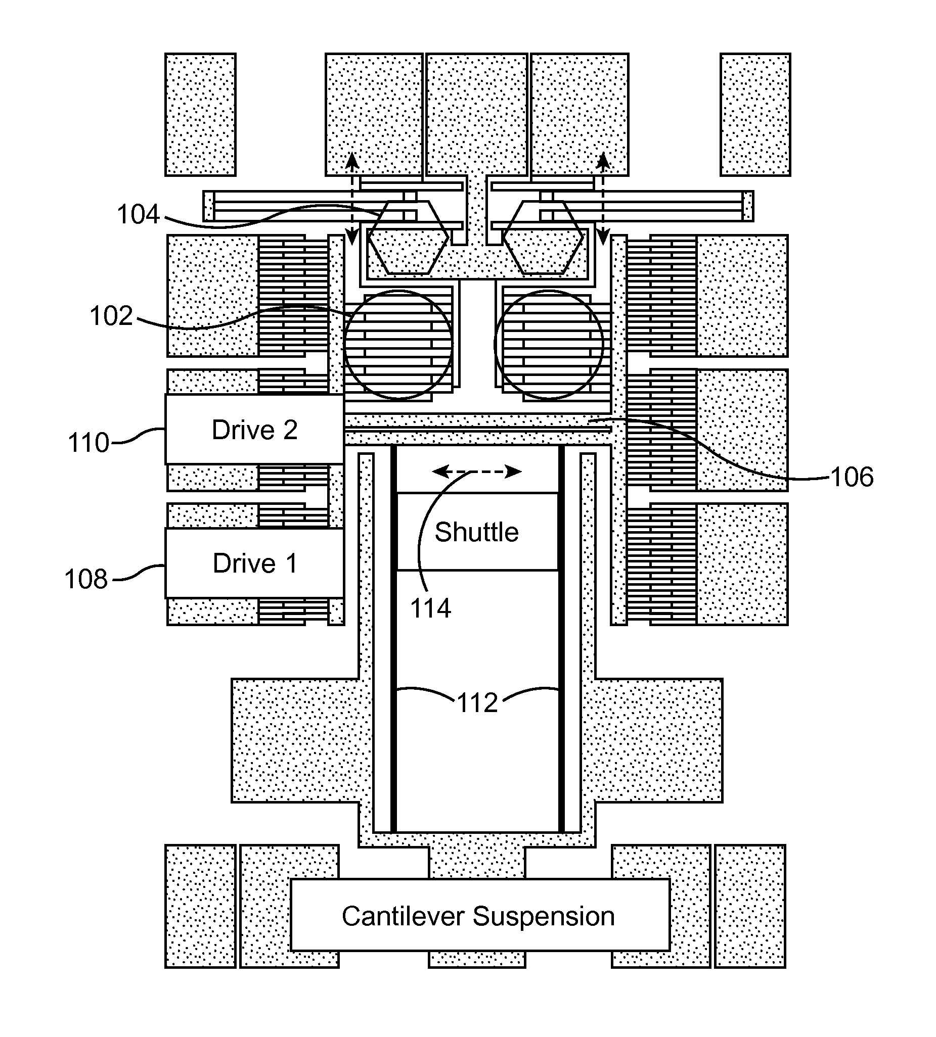 Integrated MEMS metrology device using complementary measuring combs