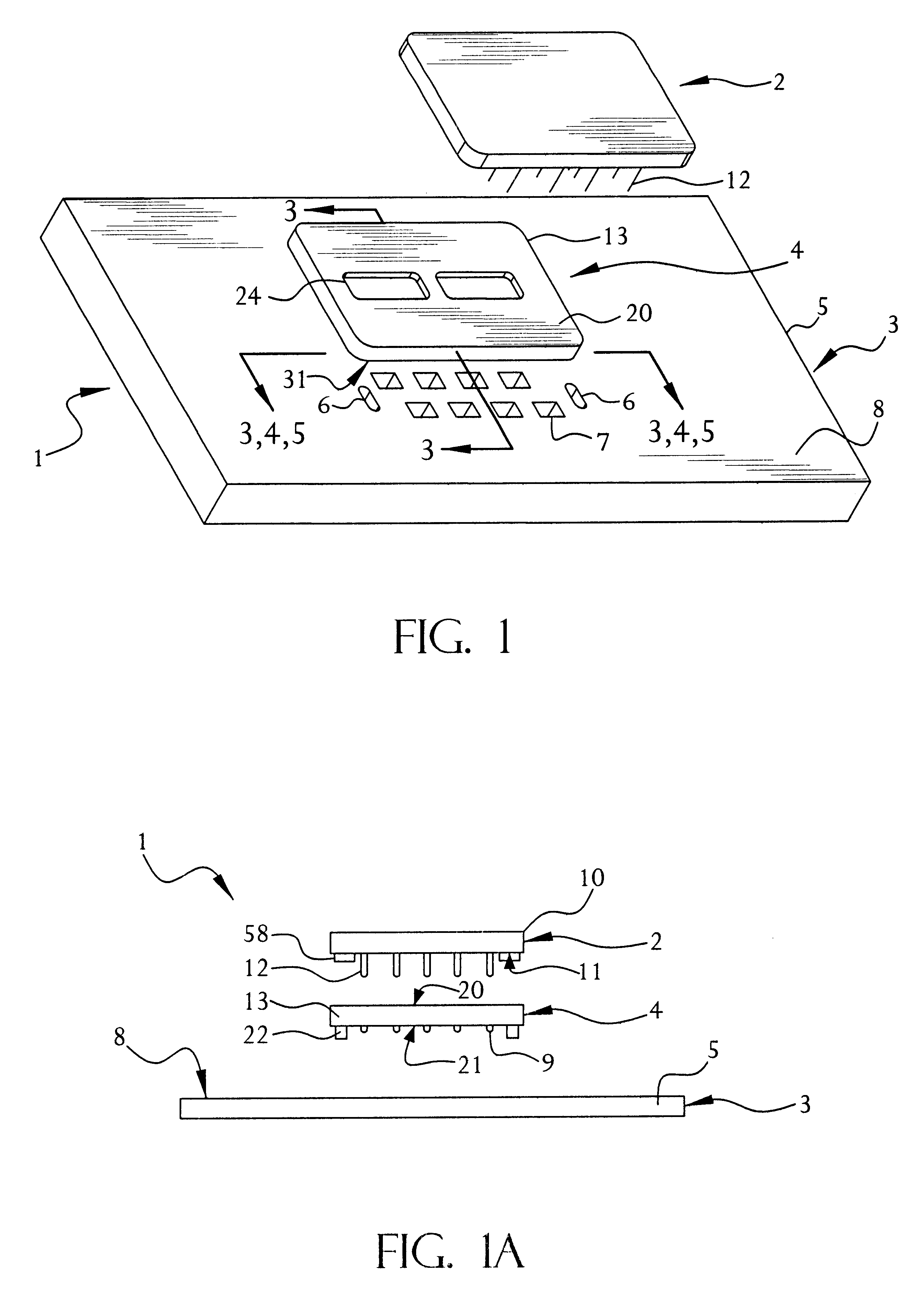 Ball attached zero insertion force socket