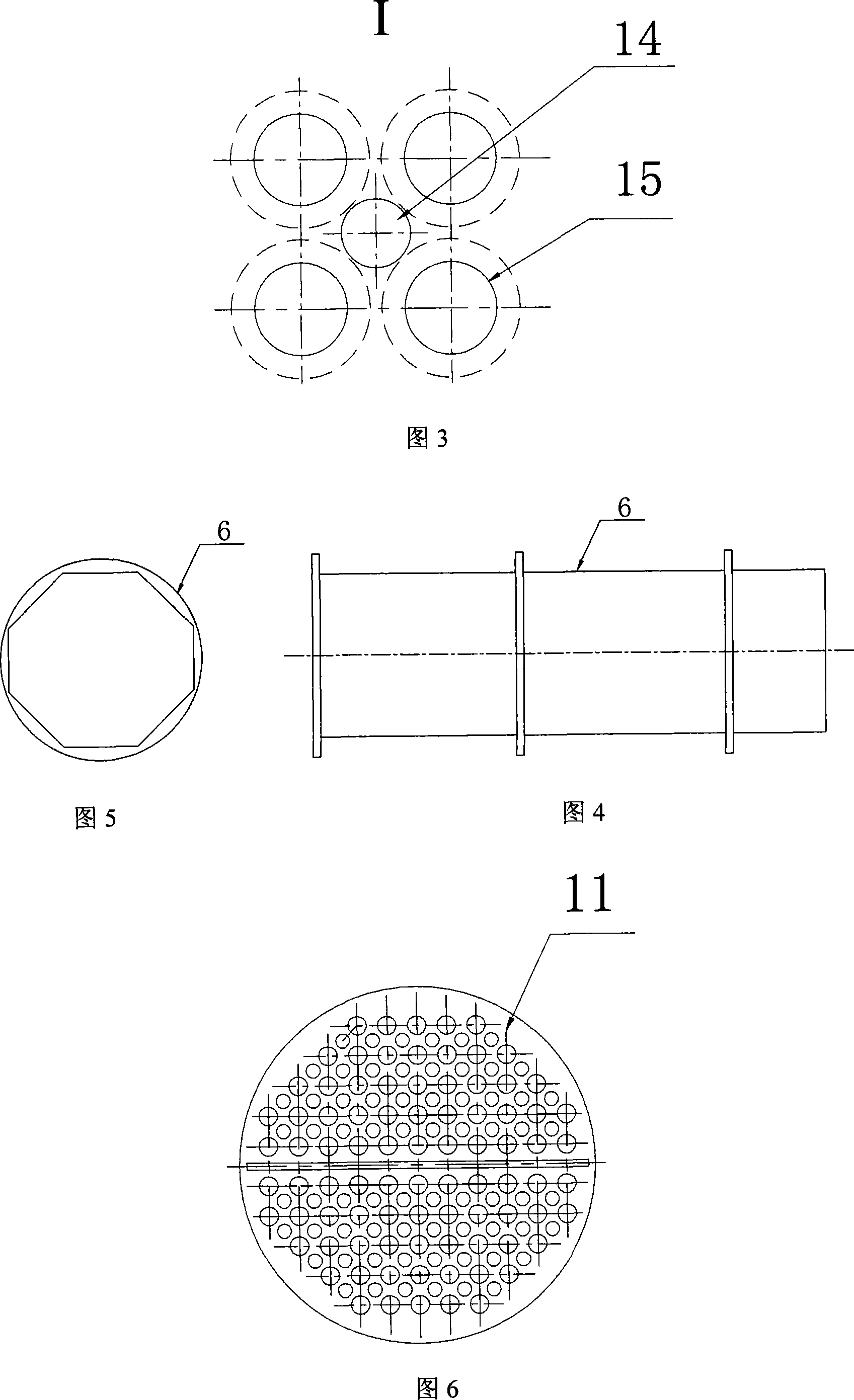 Needle fin tube and plain tube mixedly arranged self-supporting type heat exchanger