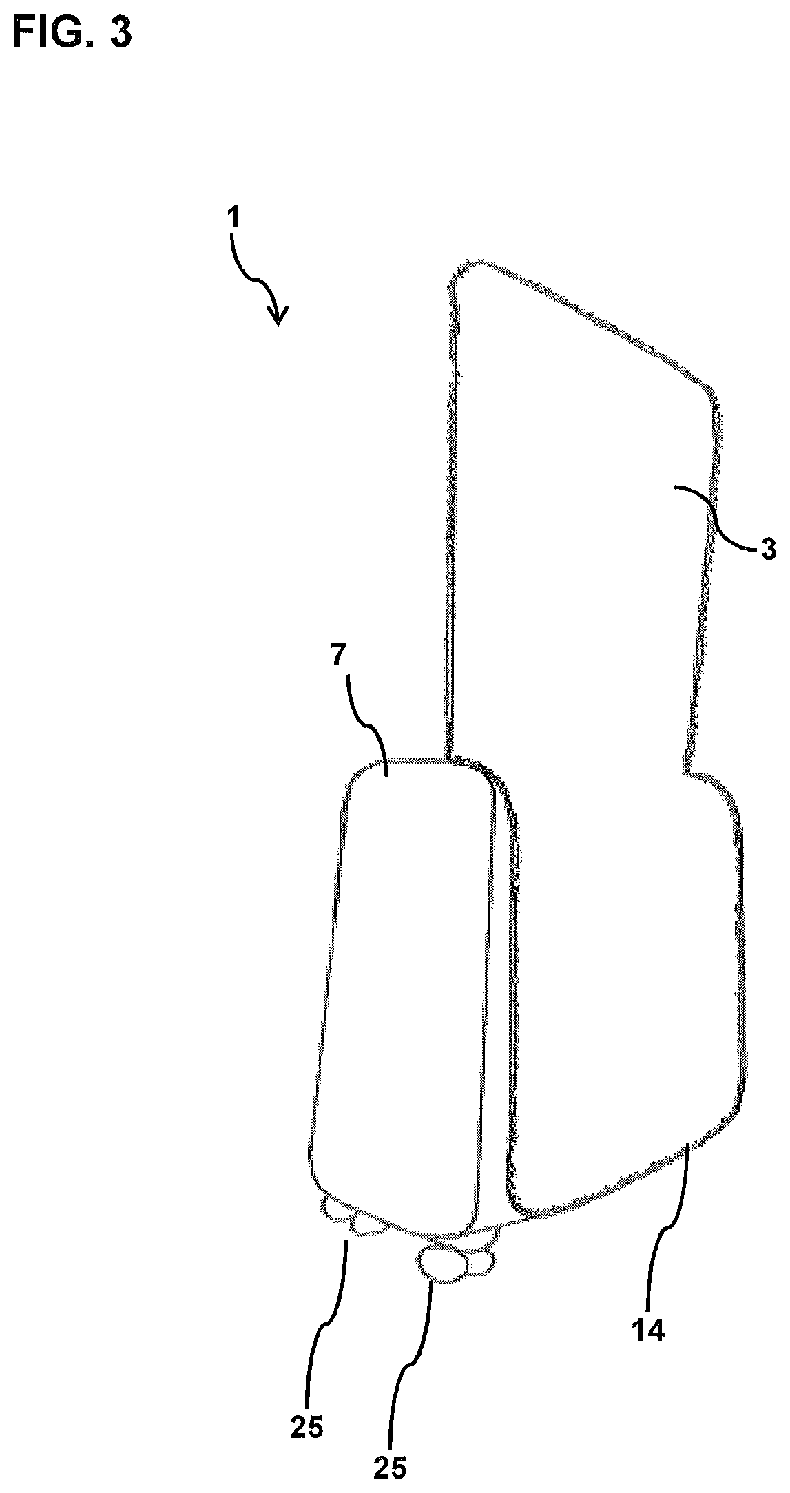 Suitcase comprising a lid that overlaps a side wall