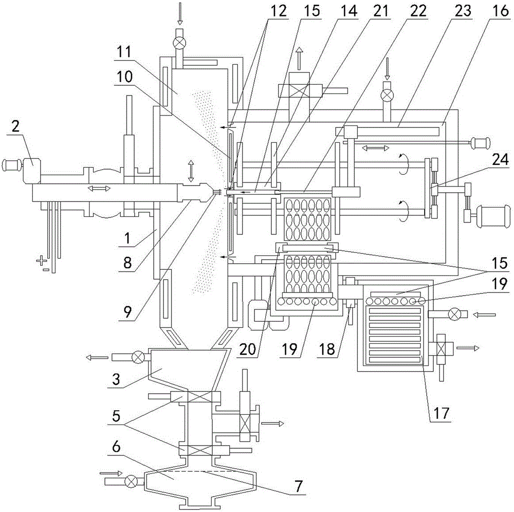 Preparation method of refractory tungsten carbide WC+W2C spherical powder