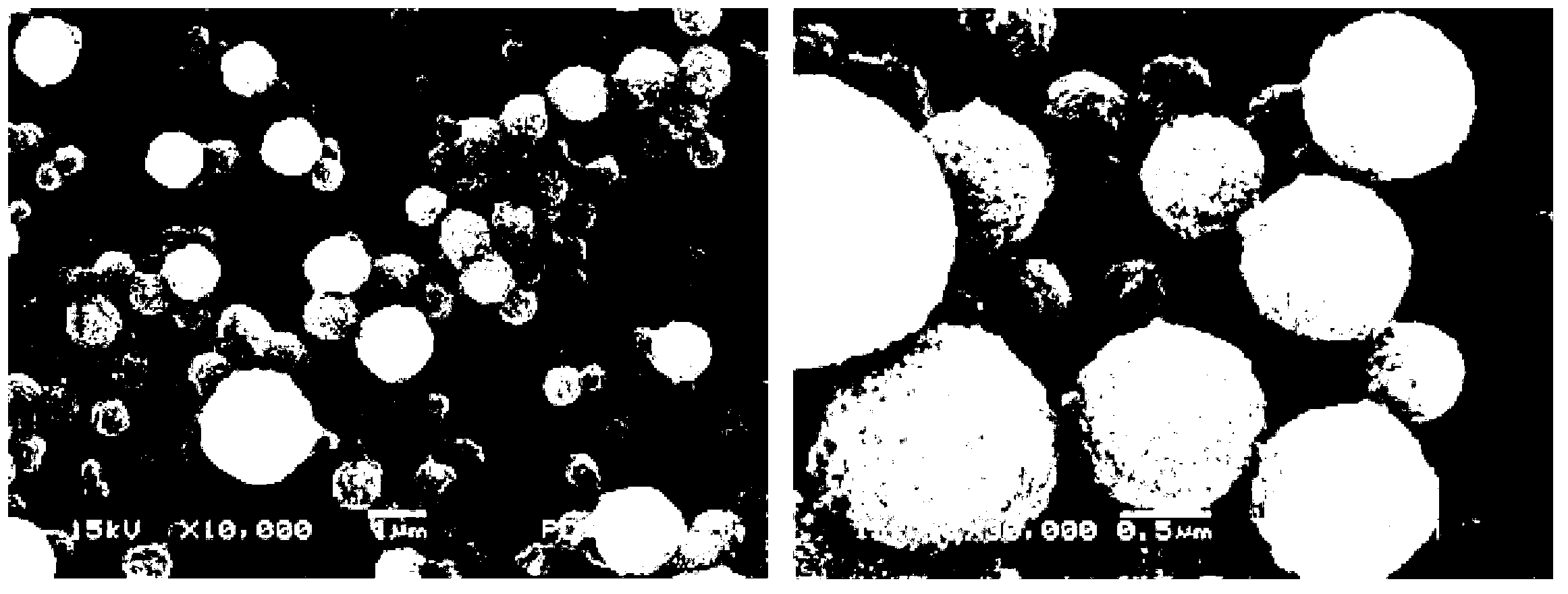 Hollow TiO2 microsphere synthesizing method