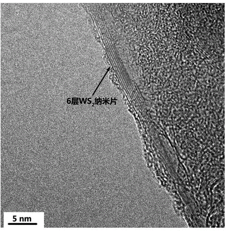 Method for preparing tungsten disulfide nanosheet water-based lubricating agent in situ