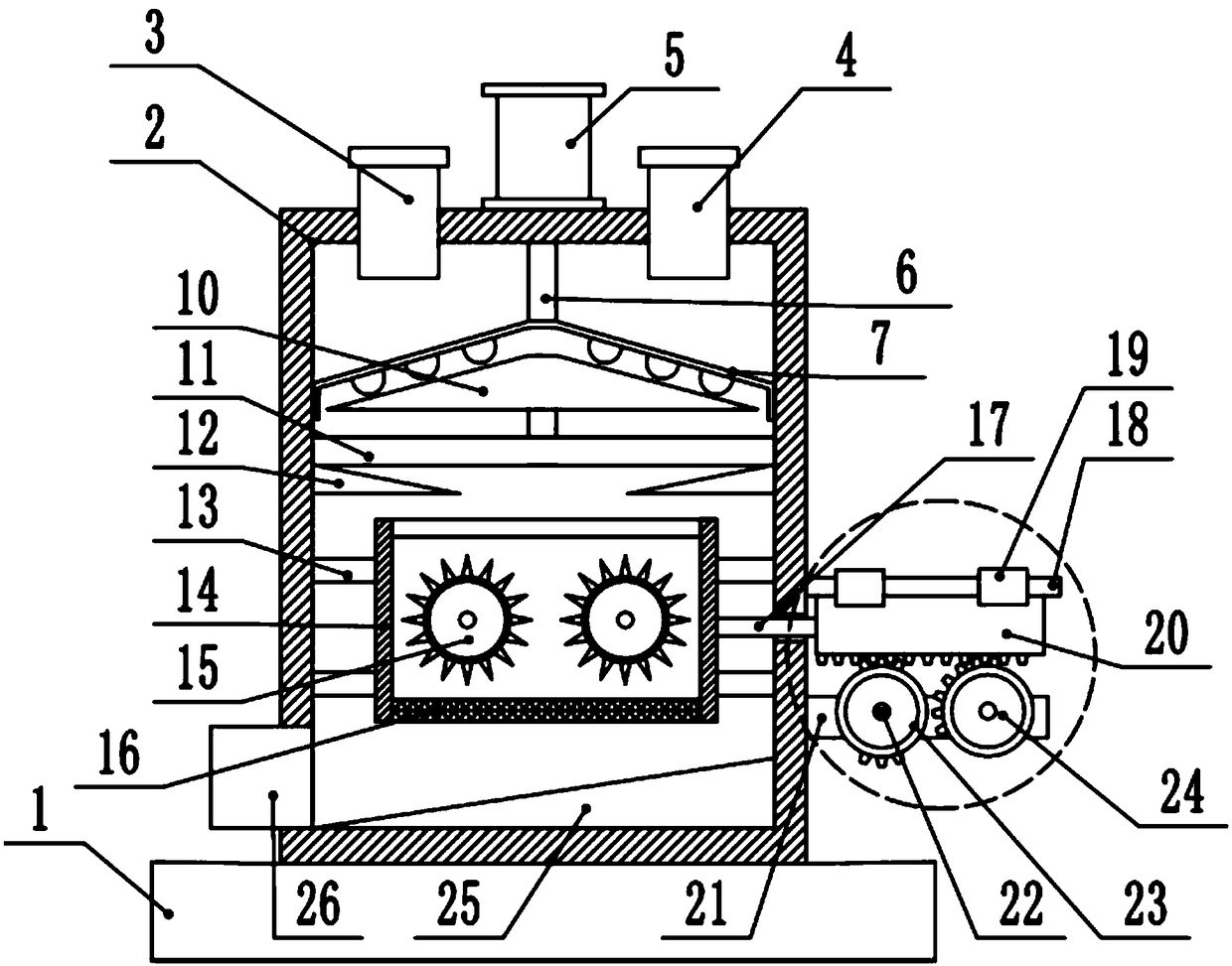 Grinding device for manufacturing of river snail rice noodles