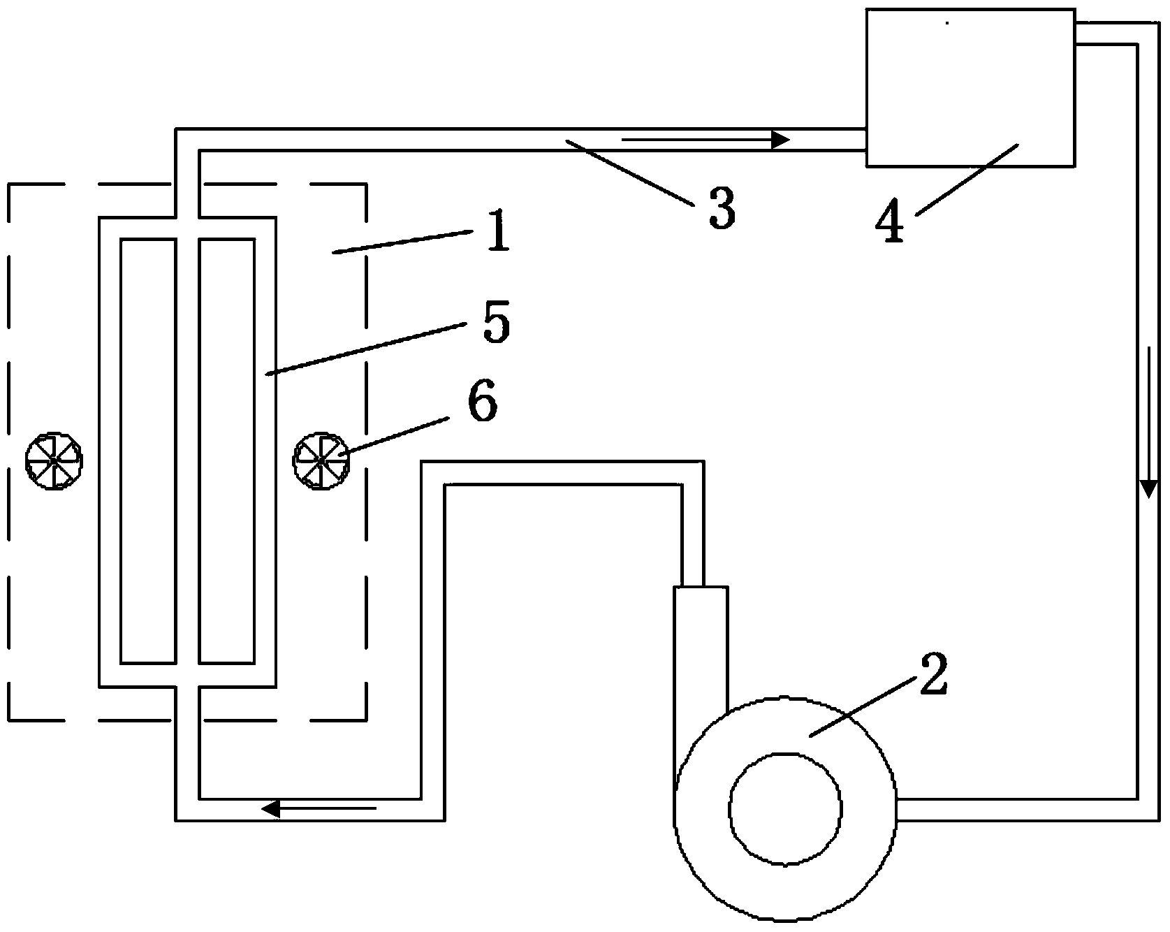 Oil circulation air-cooling control system of transformer of submerged arc furnace