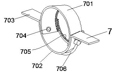 Semi-automatic peeling and slicing device for luffa acutangula roxb