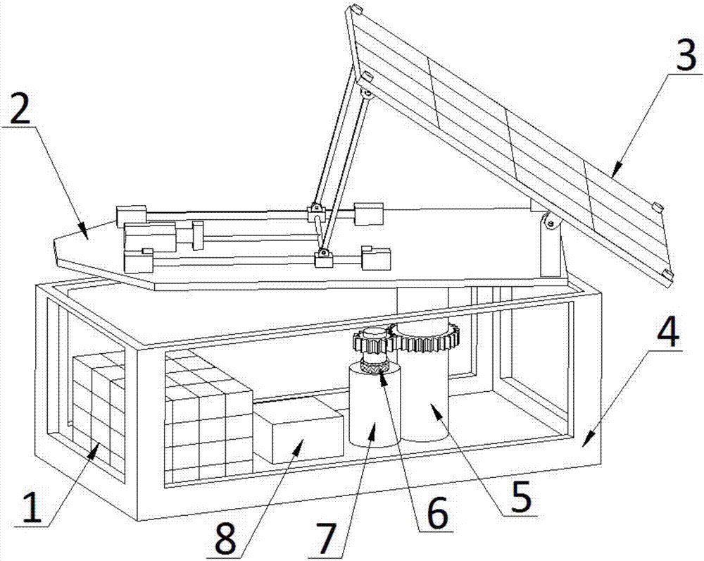 Automatic tracking device of solar panel for sewage treatment and usage method thereof