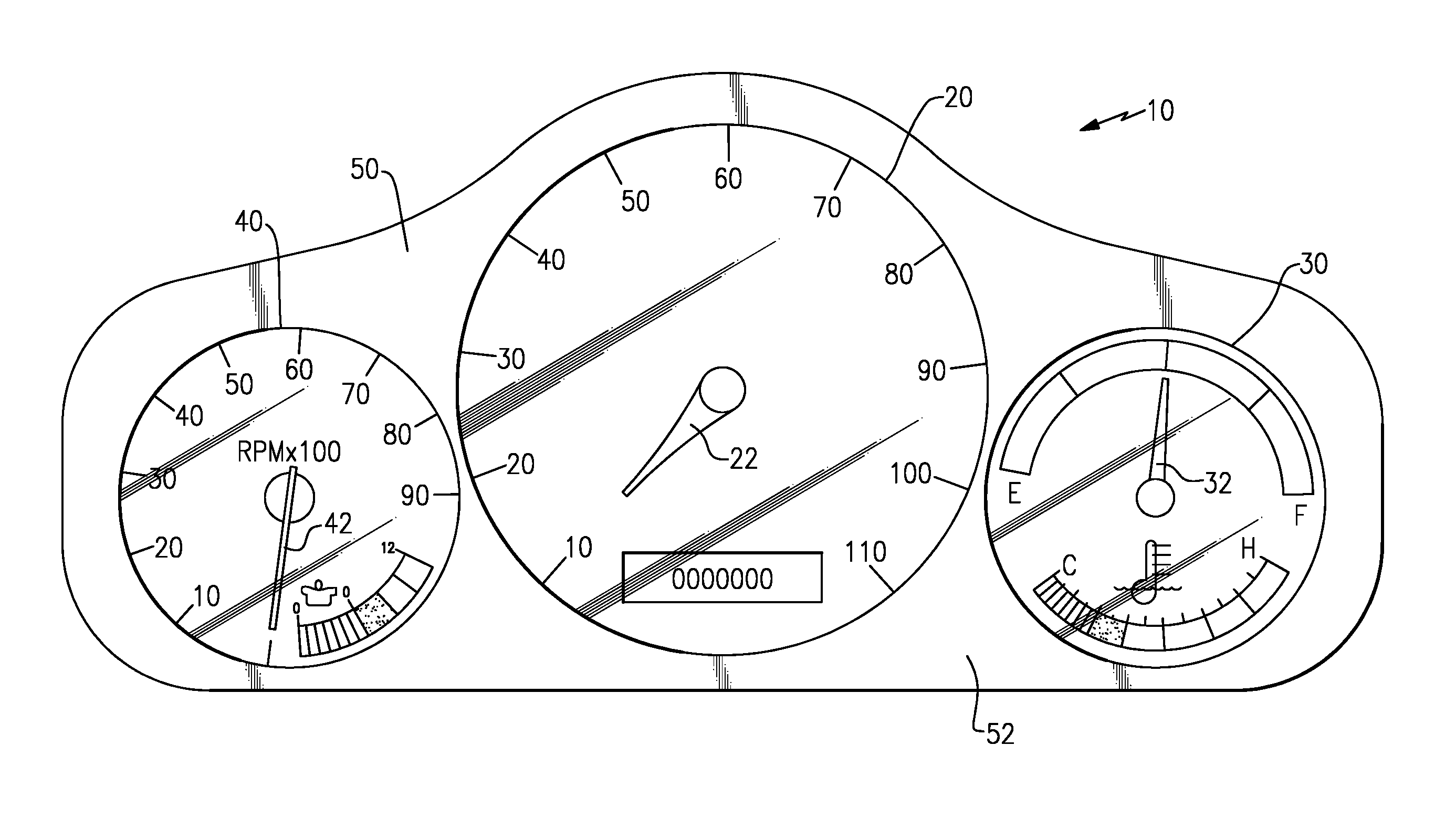 Illuminated instrument cluster