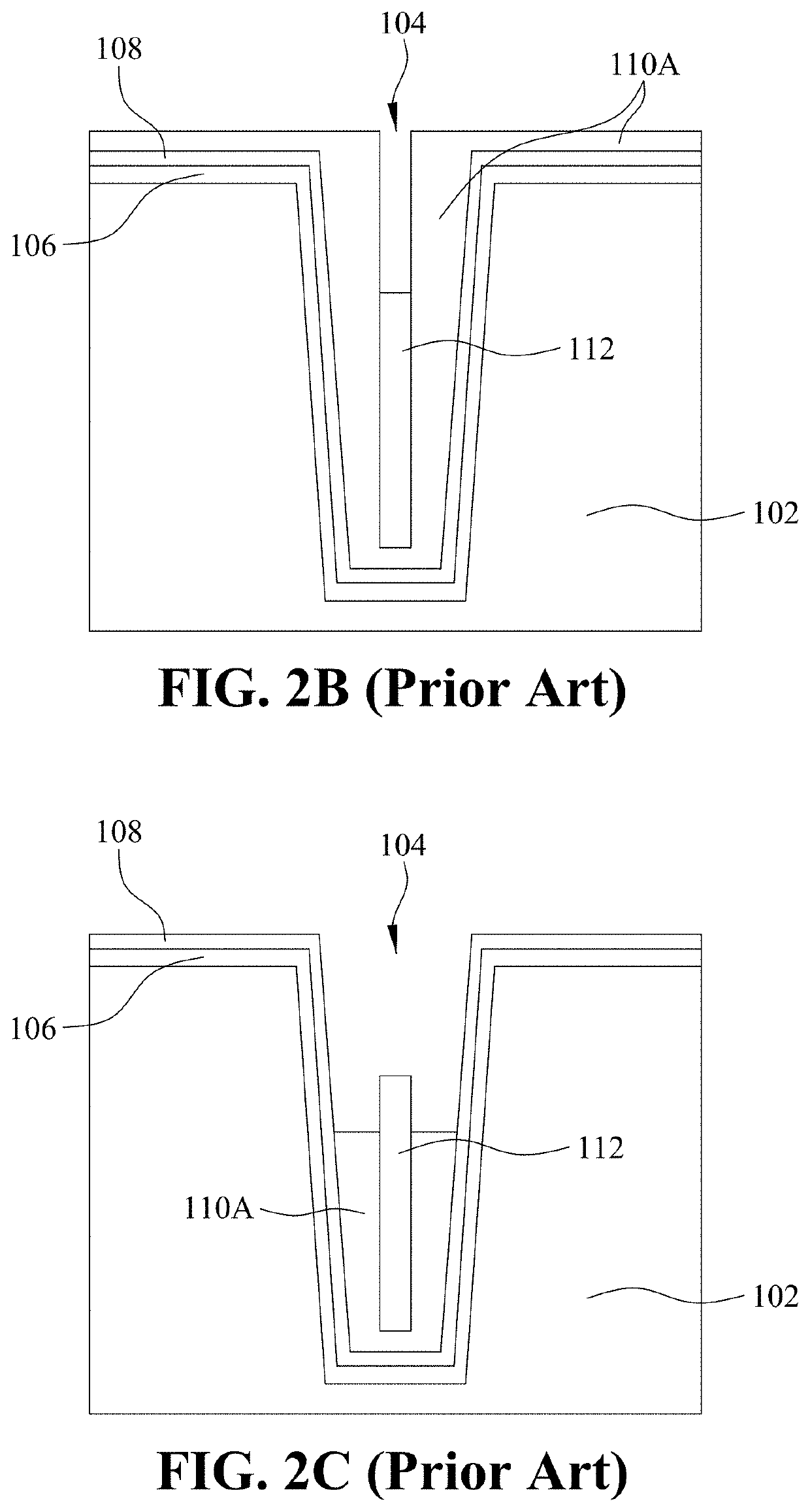 Split gate structure, power mos device, and manufacturing method