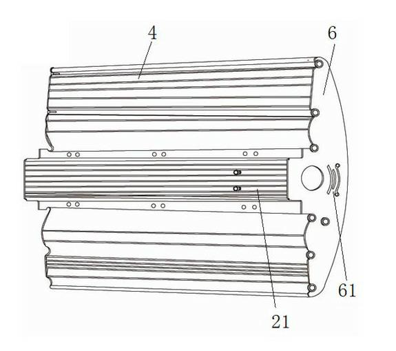 Efficient heat dissipation LED (light emitting diode) street lamp