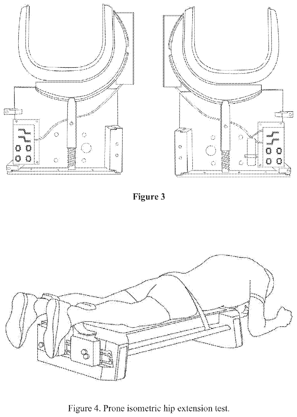 Apparatus for the analysis and measurement of maximum and expolsive strength of lower extremity muscles