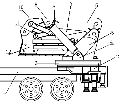 Middle folding type foldable suspension arm of automobile crane