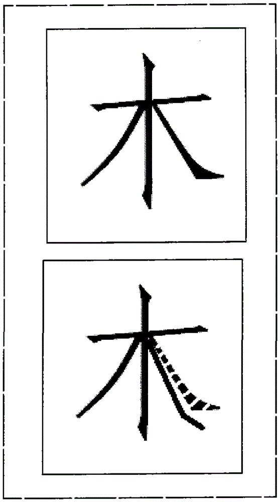 A touch-screen calligraphy and painting practice method and practice device