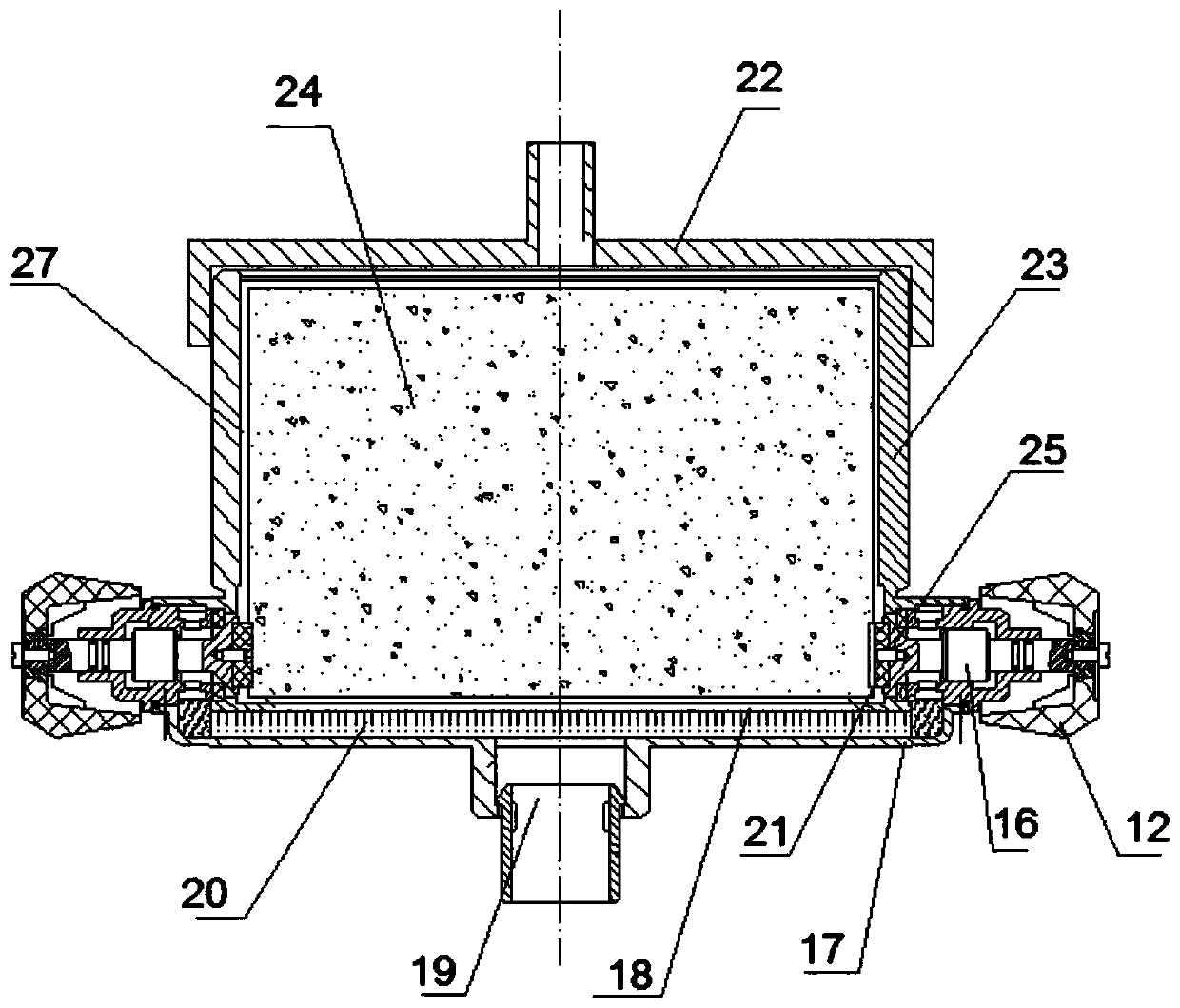 Fracture seepage experimental instrument for coal mine