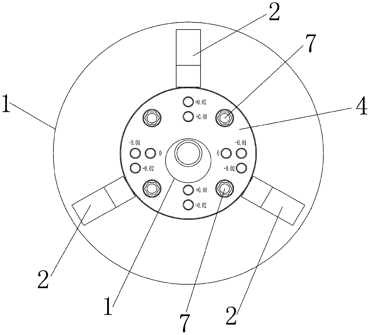 Clamp system used for processing high-precision eccentric shaft of numerical-control lathe