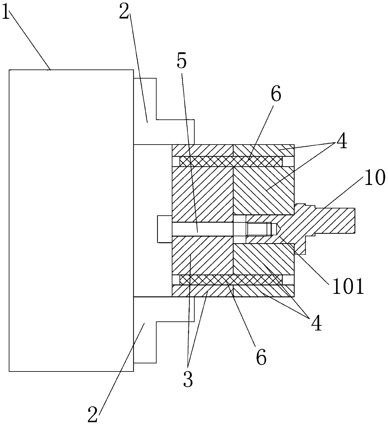 Clamp system used for processing high-precision eccentric shaft of numerical-control lathe