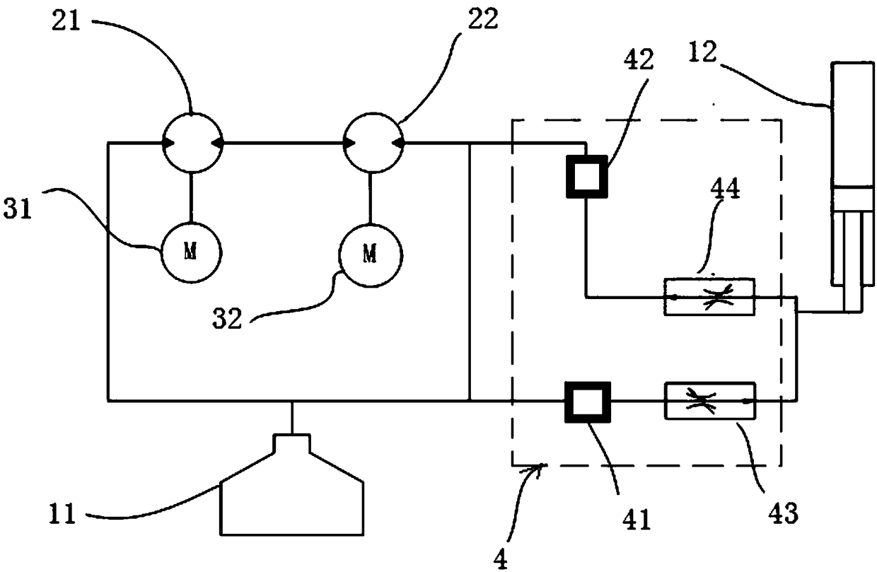 Power system of lifting device and control method thereof