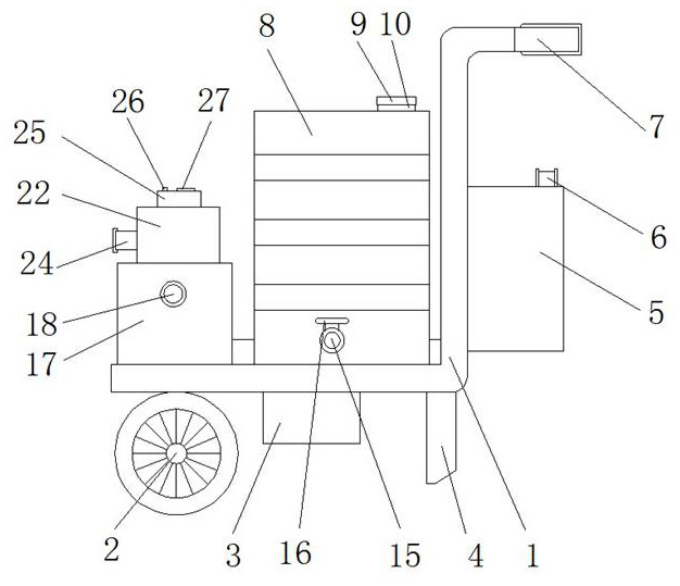 Spraying device for edible printing ink taking plant pigment as raw material