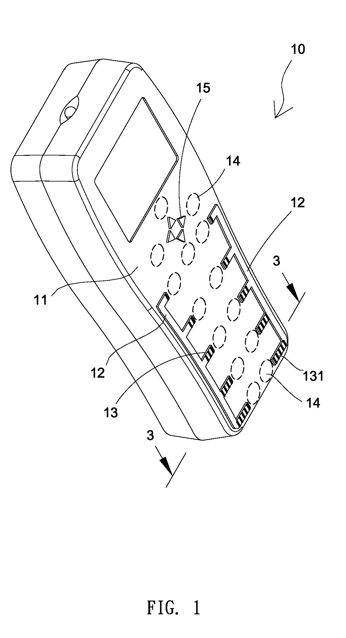 Riser, ridge based touch keypad for portable electronic device