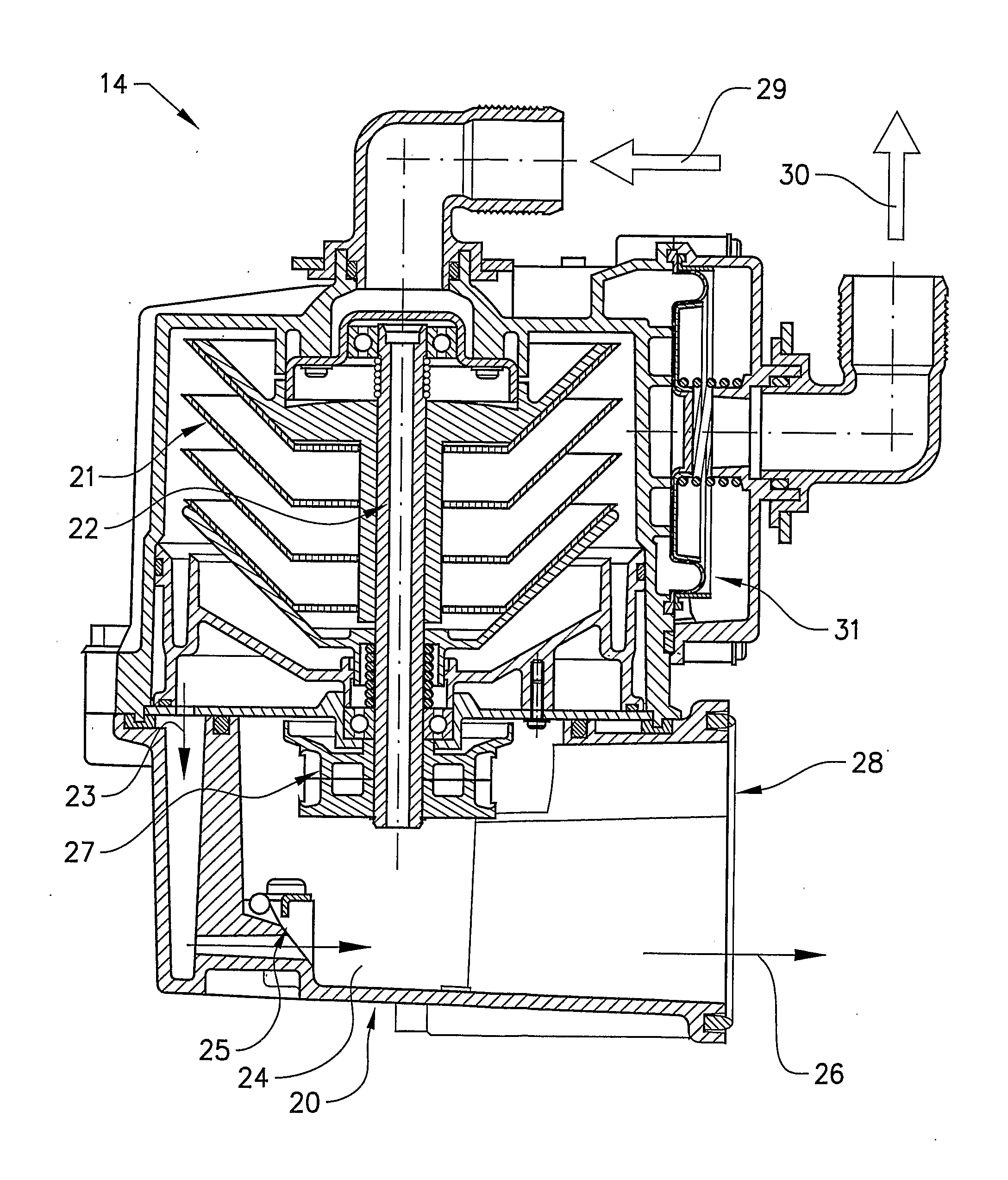 Method for functional diagnosis of a separator