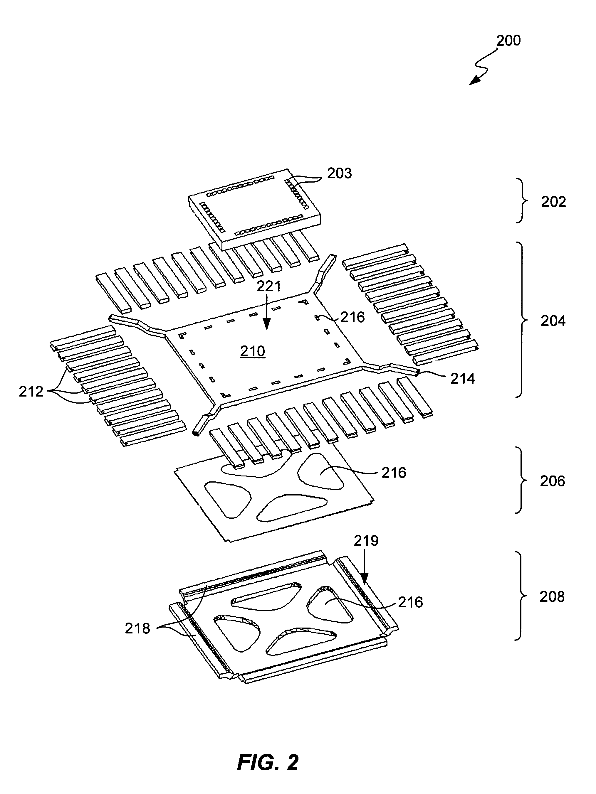 Expansion plane for PQFP/TQFP IR-package design