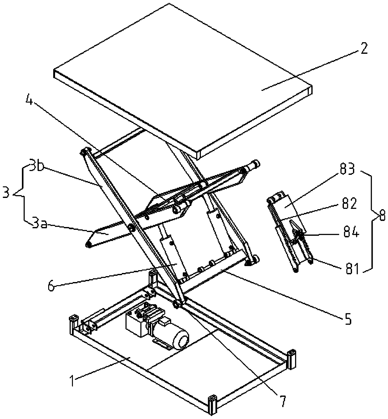 Hydraulic elevator with self-locking device