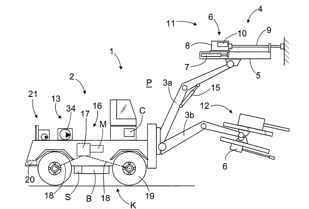 Rock drilling rigs and methods for downhill driving