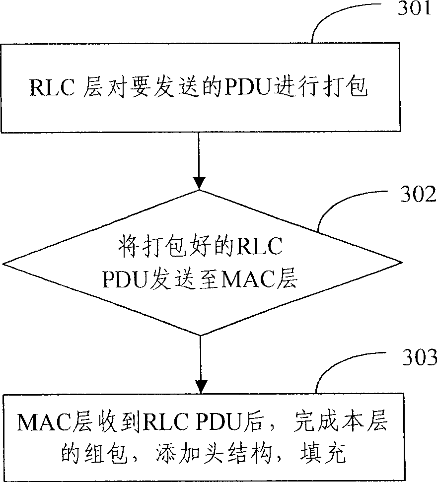 Processing method, apparatus and system for protocol data unit filling