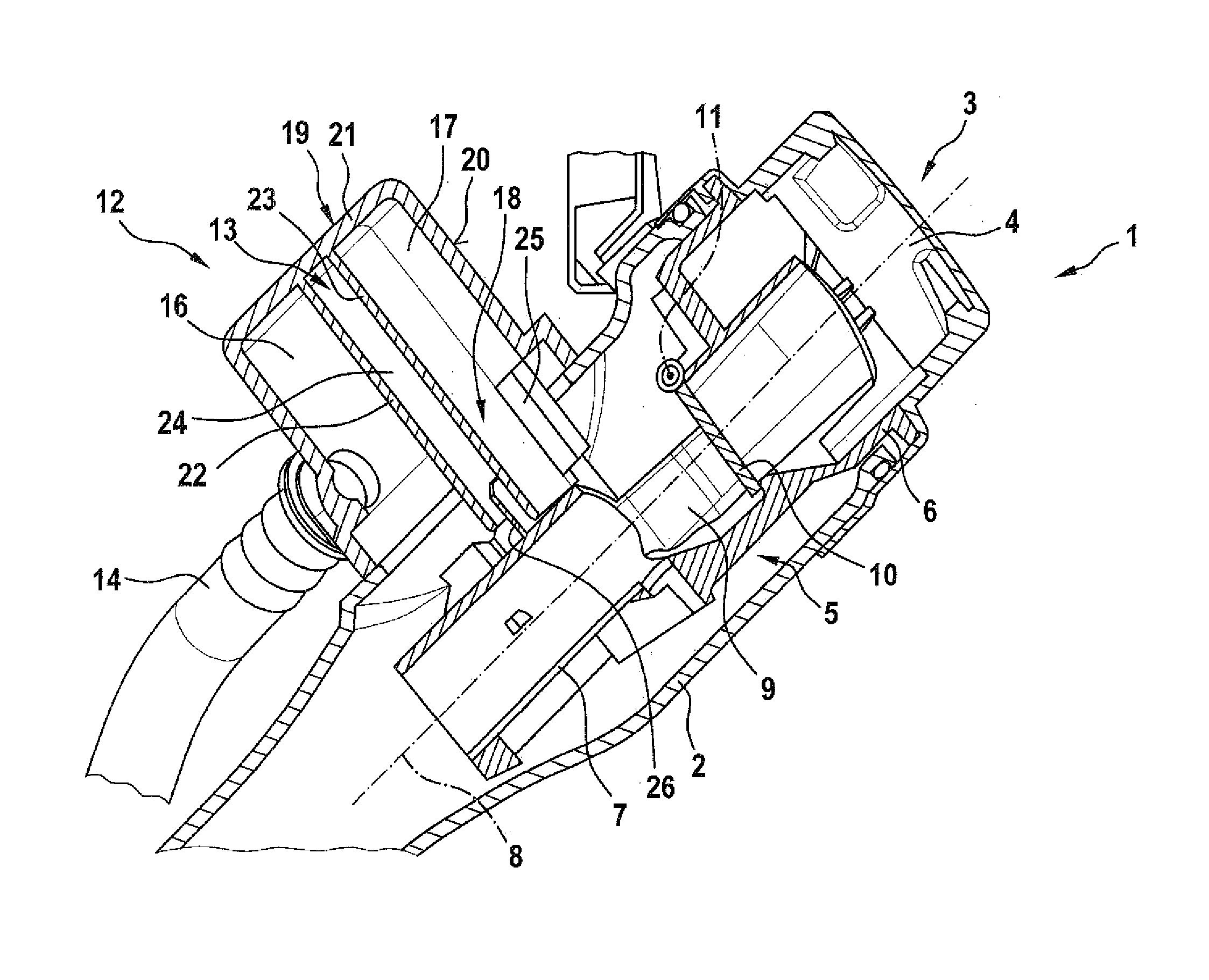 Operating medium tank arrangement for a motor vehicle