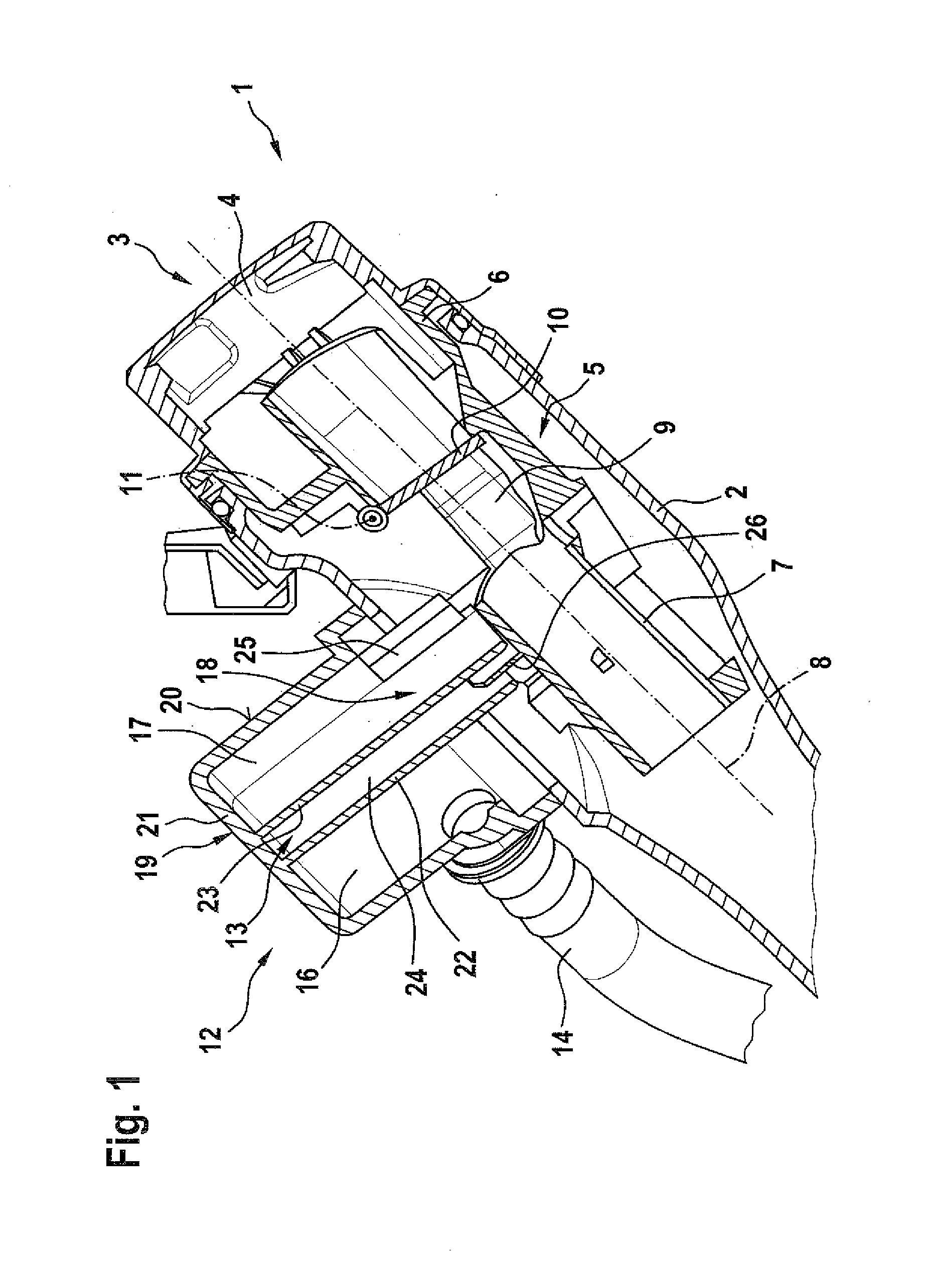 Operating medium tank arrangement for a motor vehicle