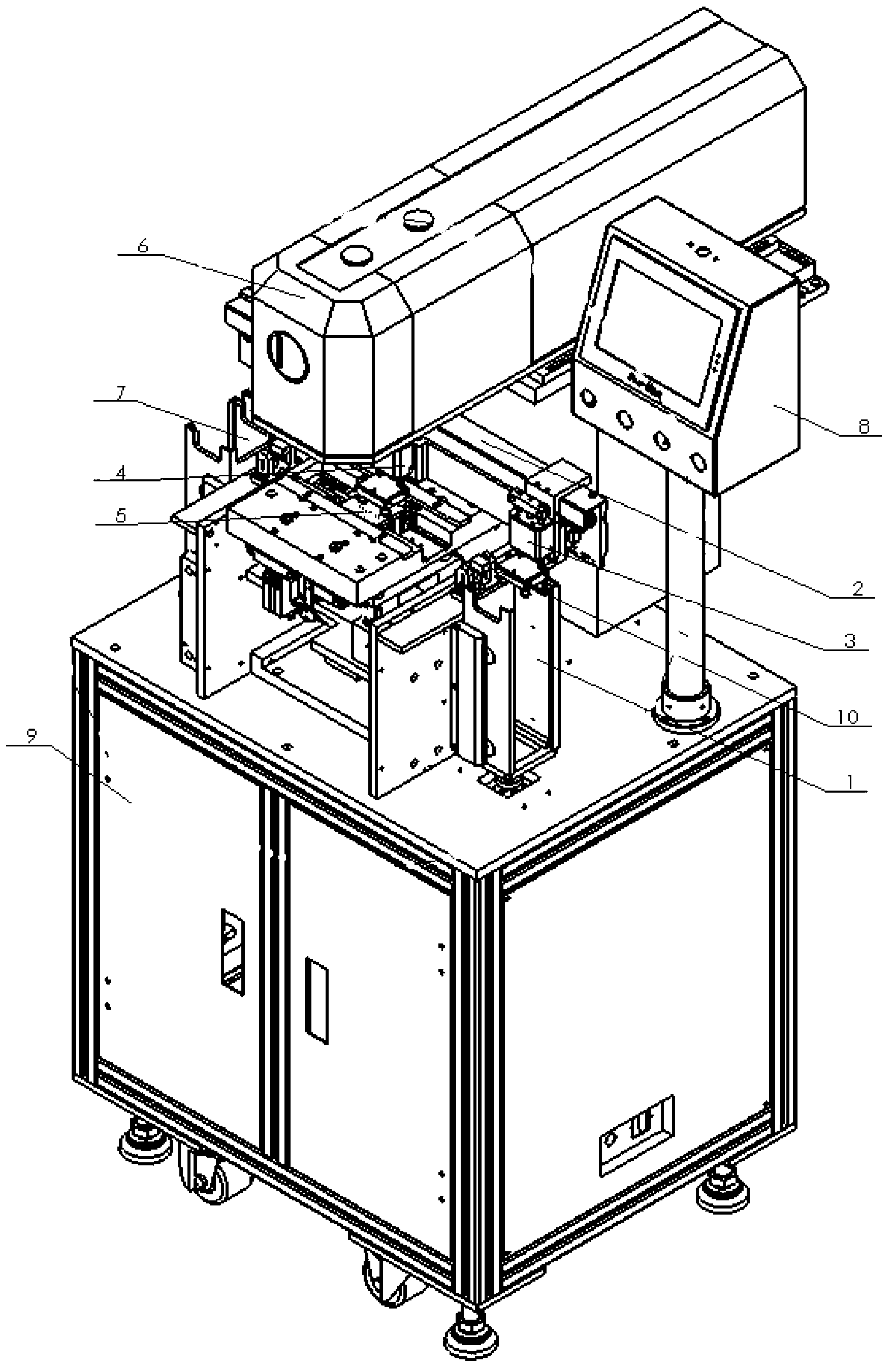 Automatic laser marking device for wafer resistor