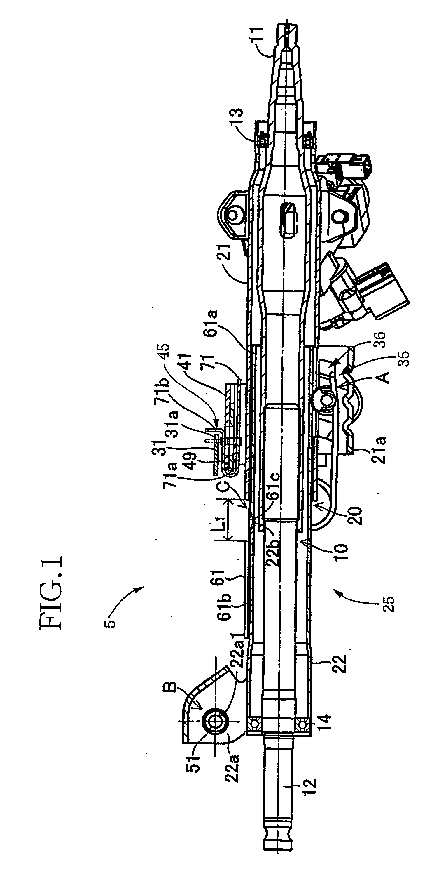 Shock absorbing steering apparatus