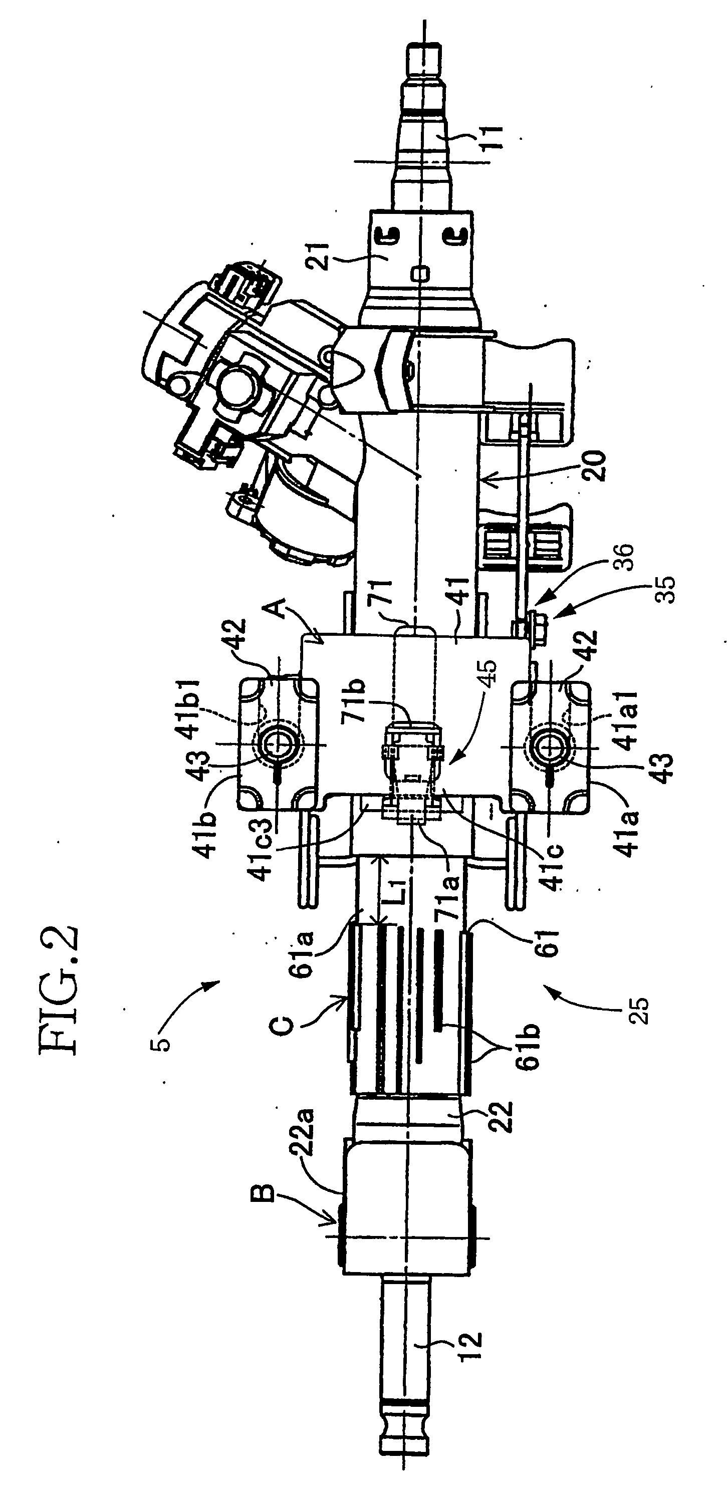 Shock absorbing steering apparatus