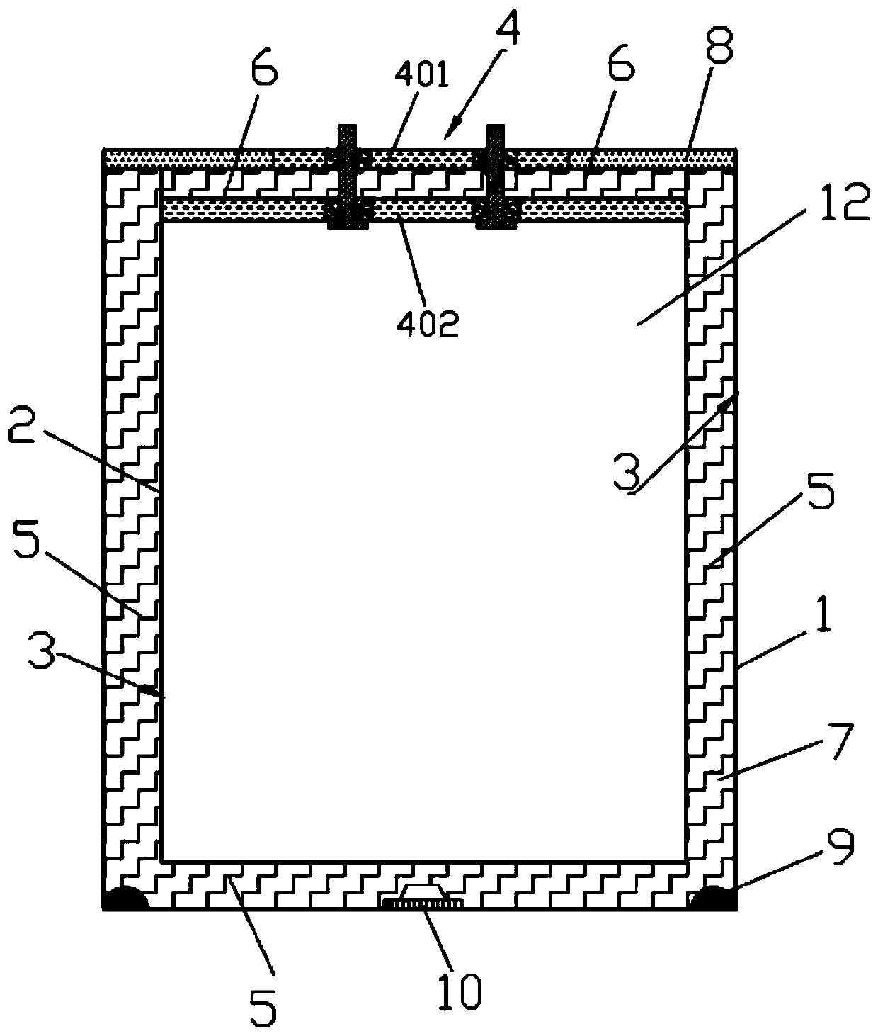 Vacuum cavity embedded aerogel type heat preservation shell for thermal battery and application of vacuum cavity embedded aerogel type heat preservation shell