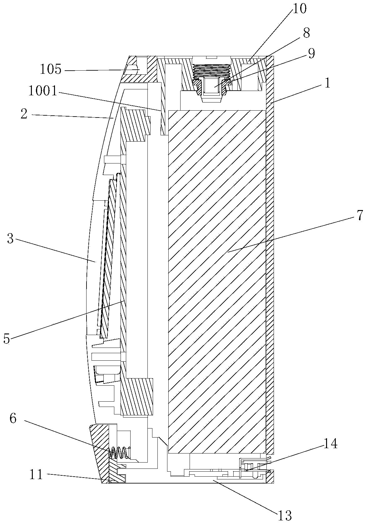 Electronic cigarette battery device and electronic cigarette thereof