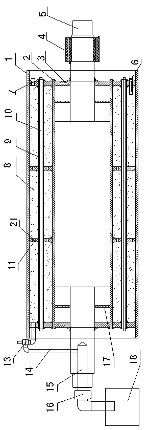 Conduction oil internal circulation type heating roller