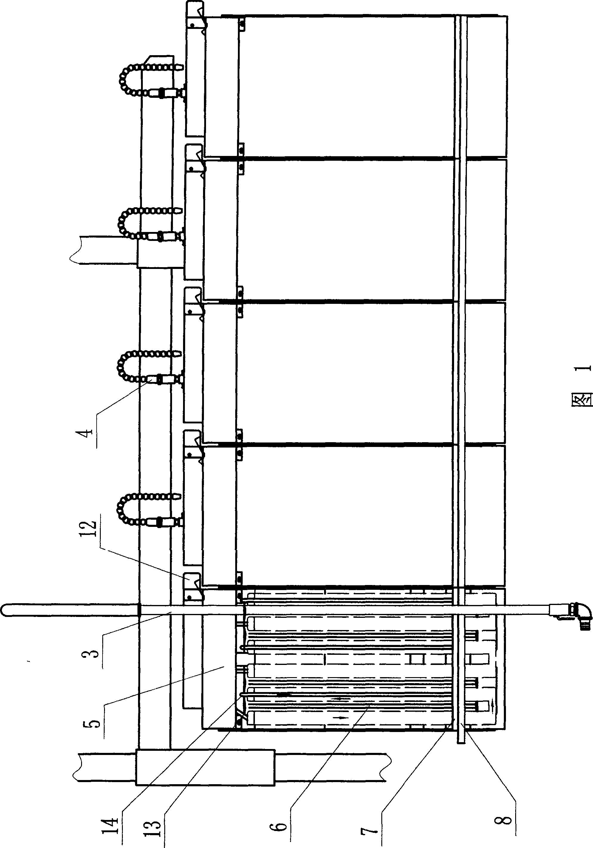 Cooling method and device of bellow forming module