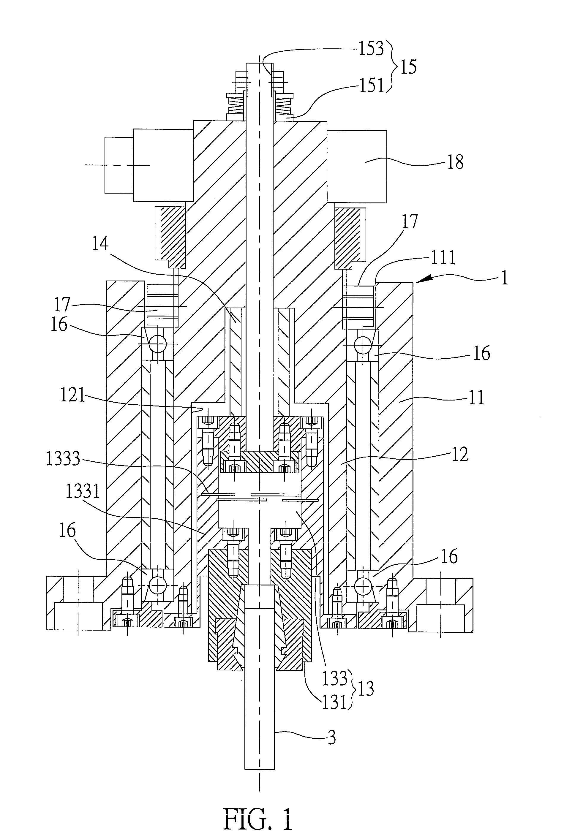 Spindle and flexible hinge used in ultrasonic machine