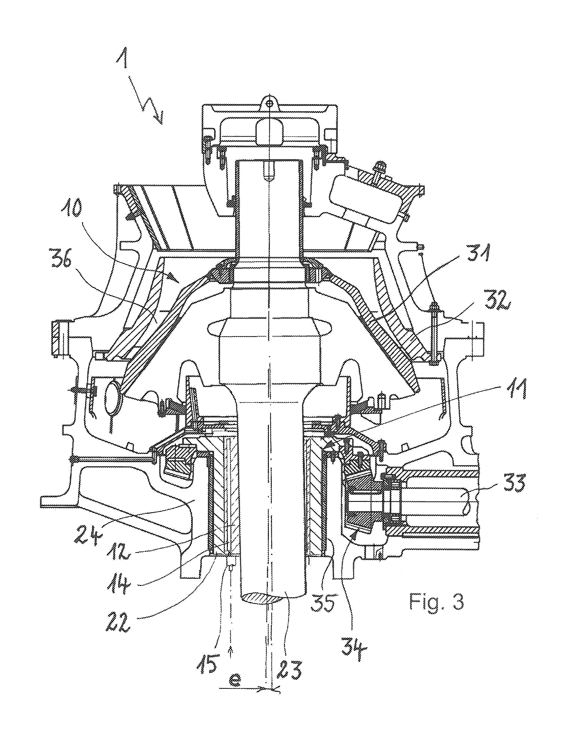 Crushers having adjustable eccentricity