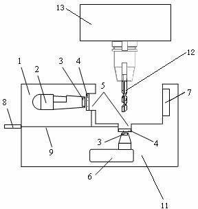 On-line automatic tool setting and breakage detection device for minitype milling tool