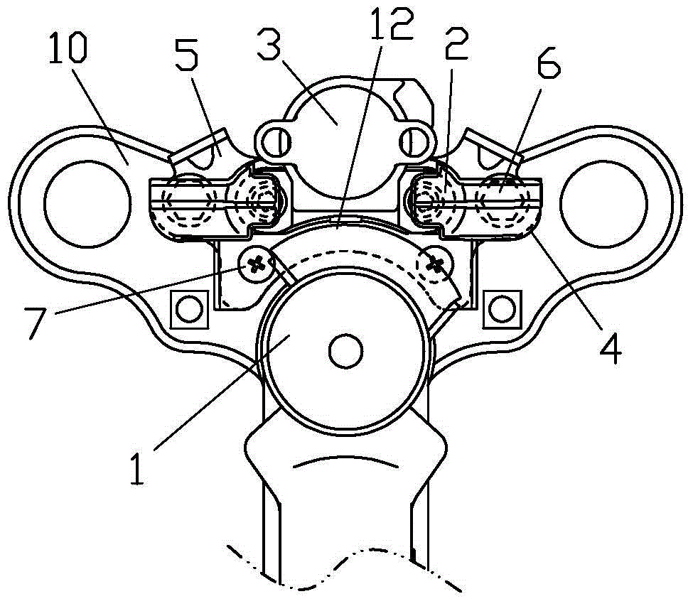 Burglarproof structure for vehicle head steering lock of locomotive two-wheeled vehicle