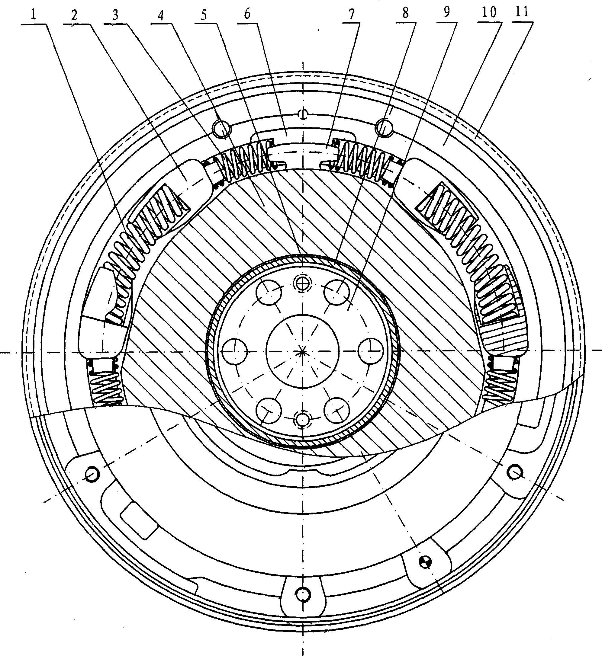 Two-stage friction type dual-mass flywheel