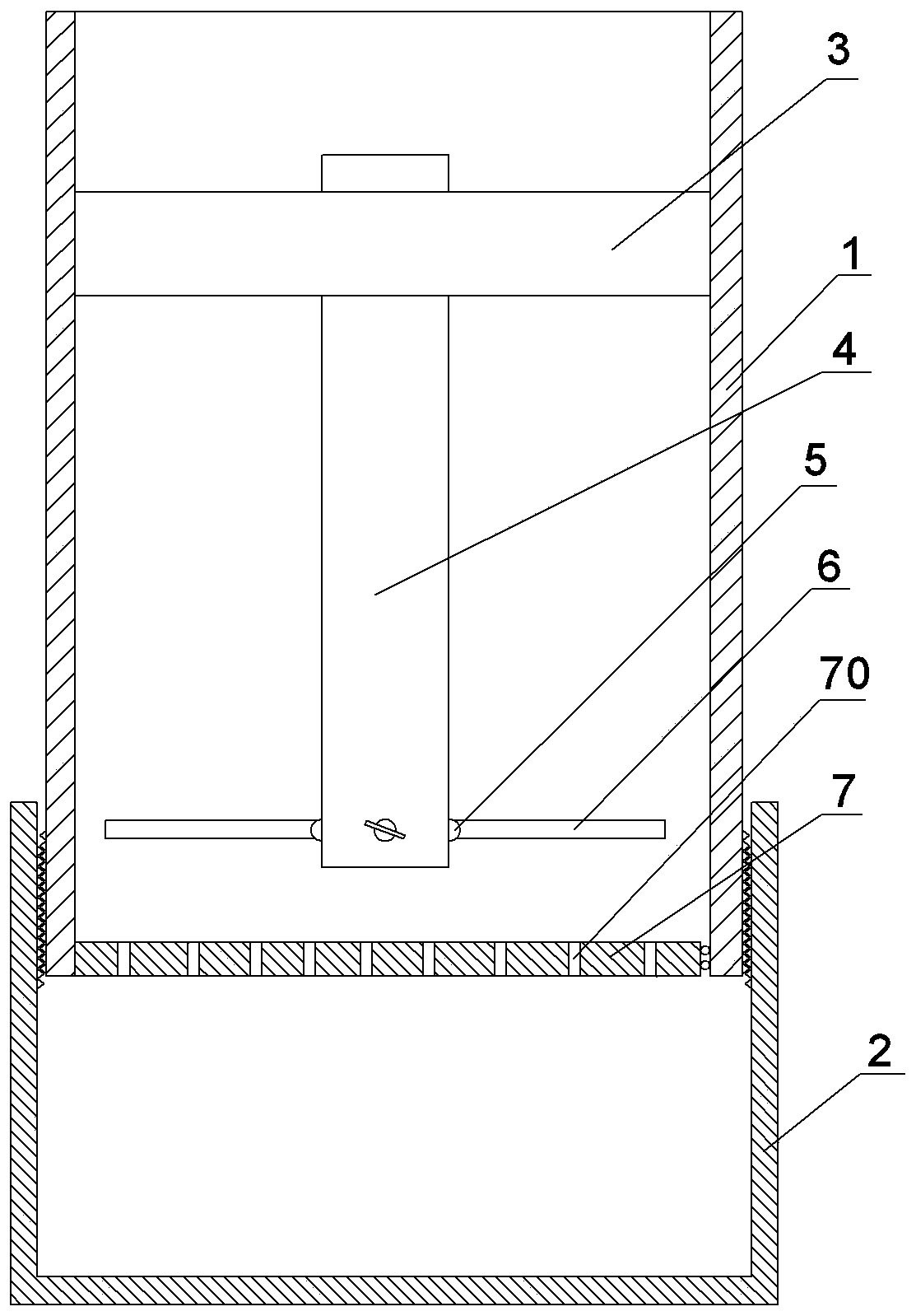 Solid-liquid separation device for garbage