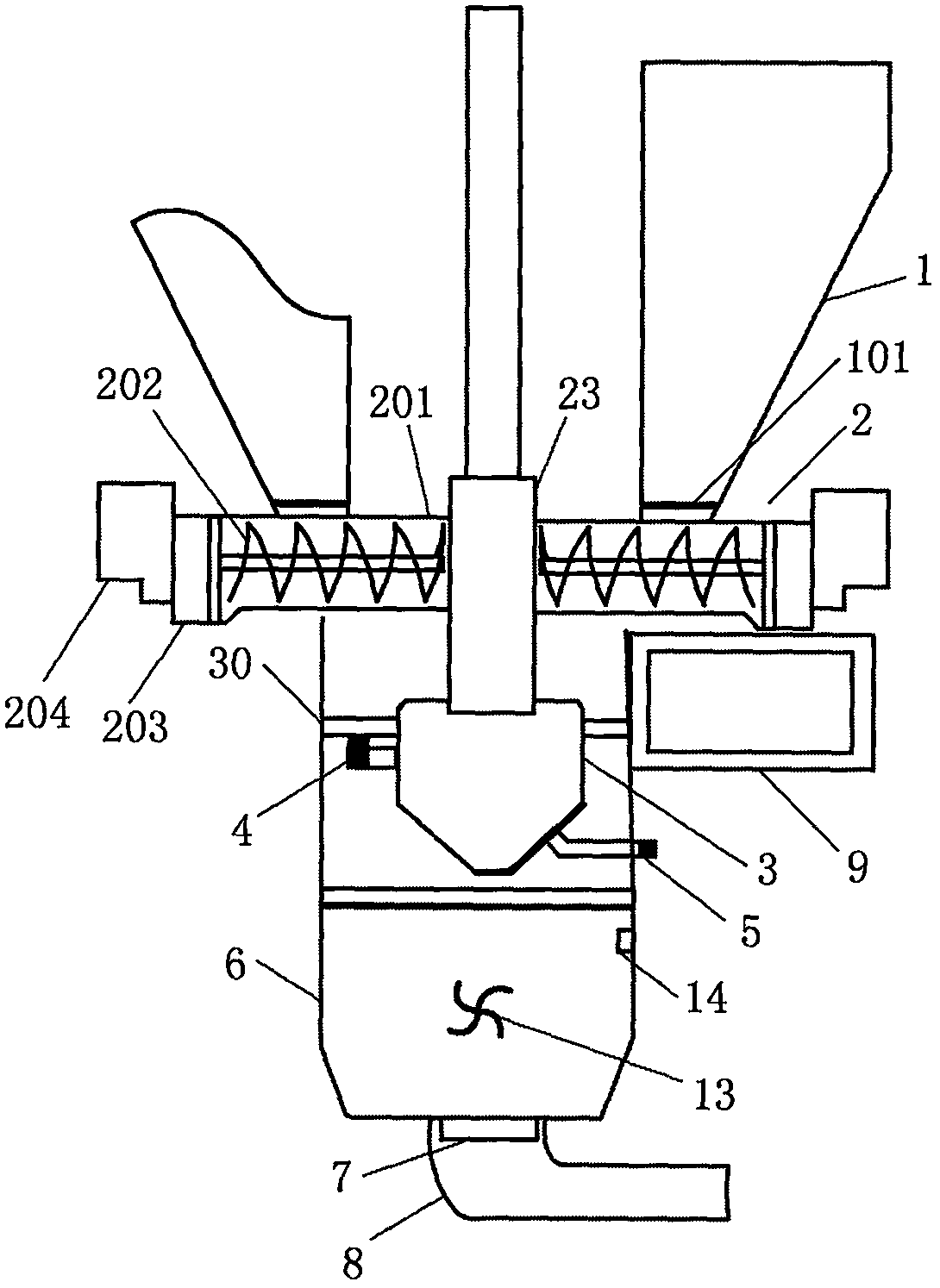 Screw type material discharging device based on variable-rate learning and controller of screw type material discharging device