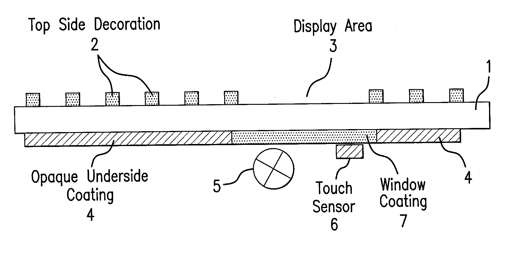 Cook top comprising a glass ceramic plate having an opaque coating and an improved window coating on a display window on an underside of the plate