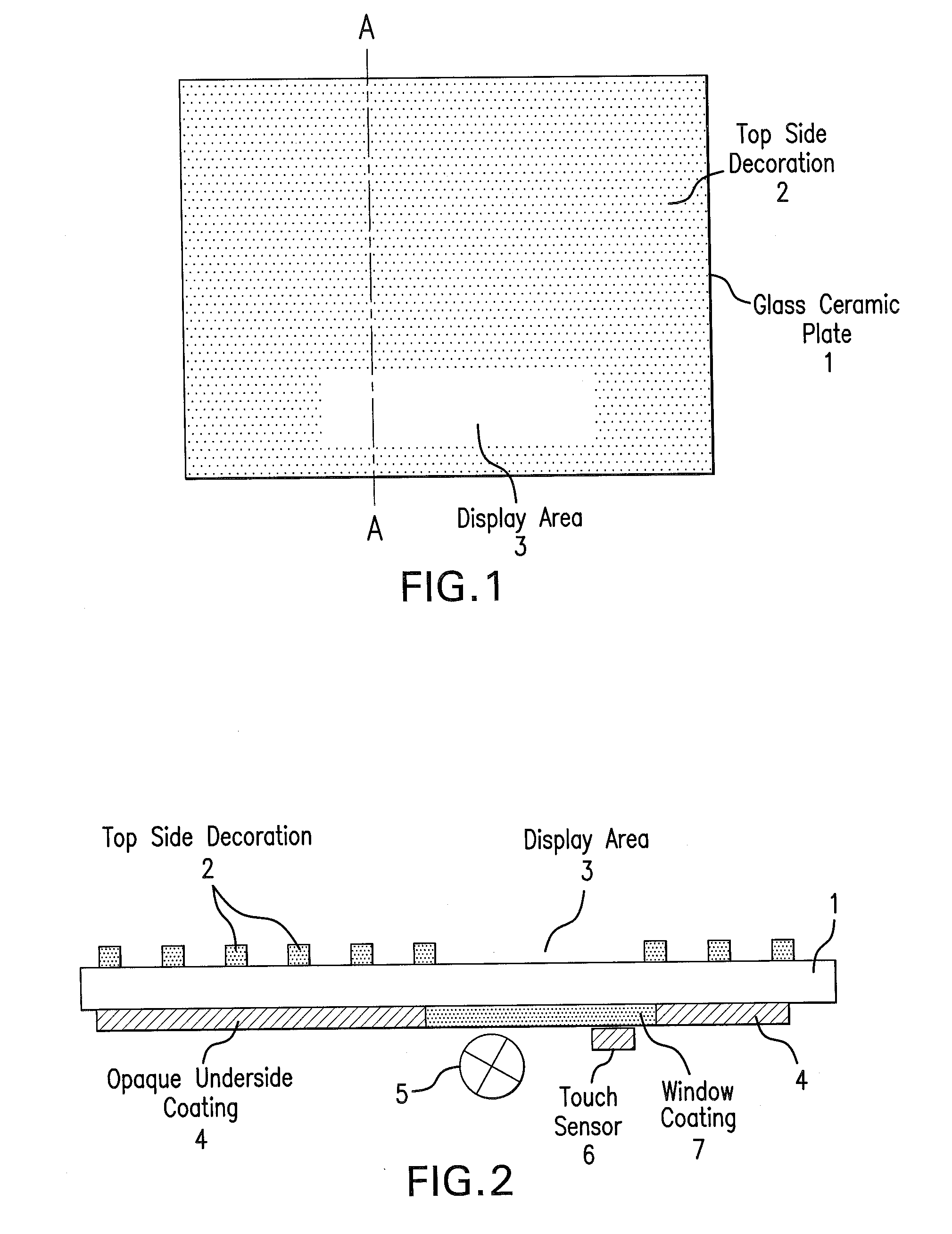 Cook top comprising a glass ceramic plate having an opaque coating and an improved window coating on a display window on an underside of the plate