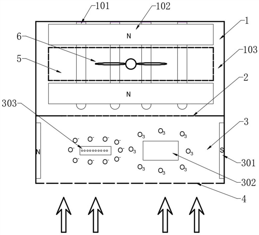 Photomagnetic oxidation disinfection device and method