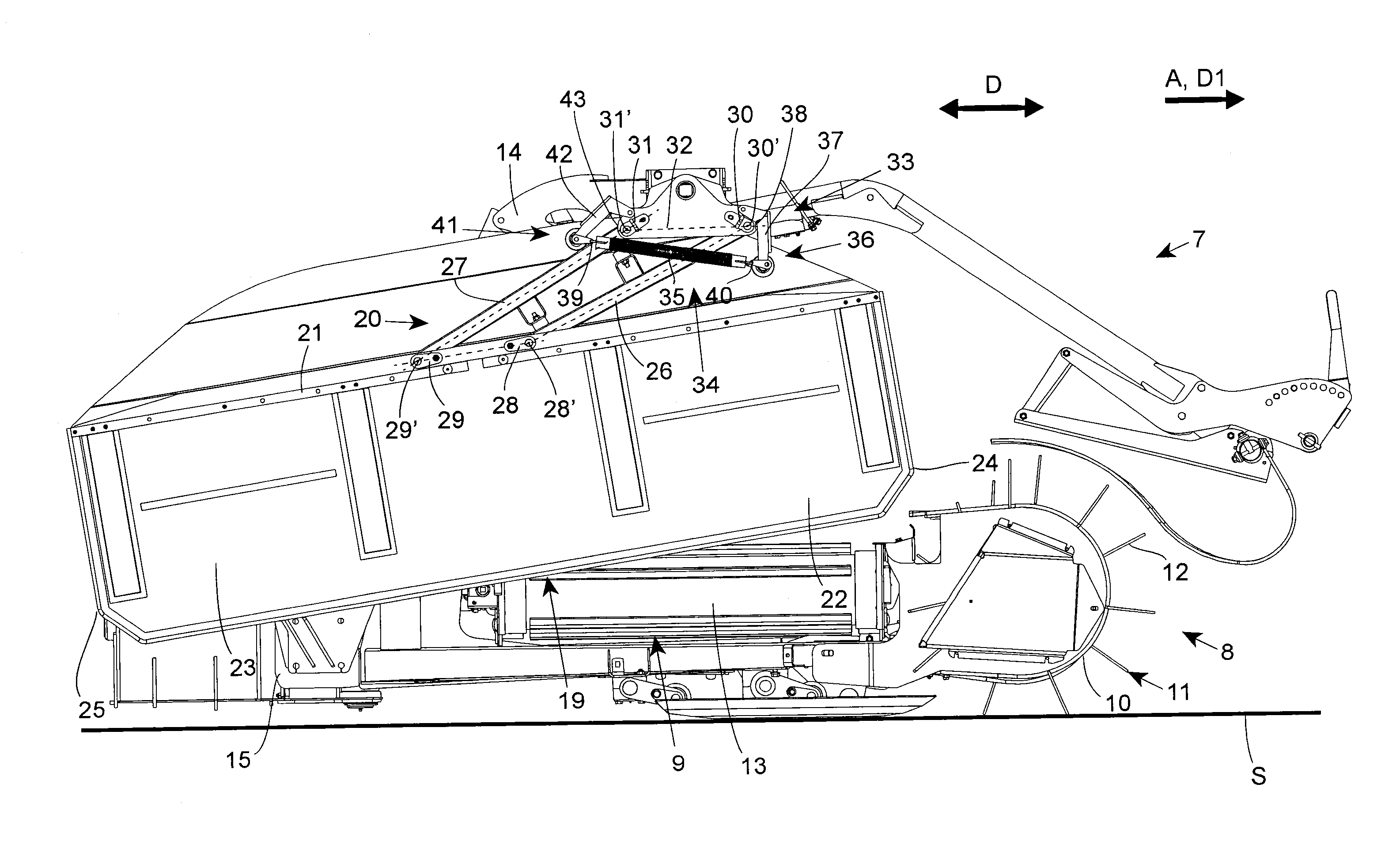 Forage harvesting machine with an improved deflector