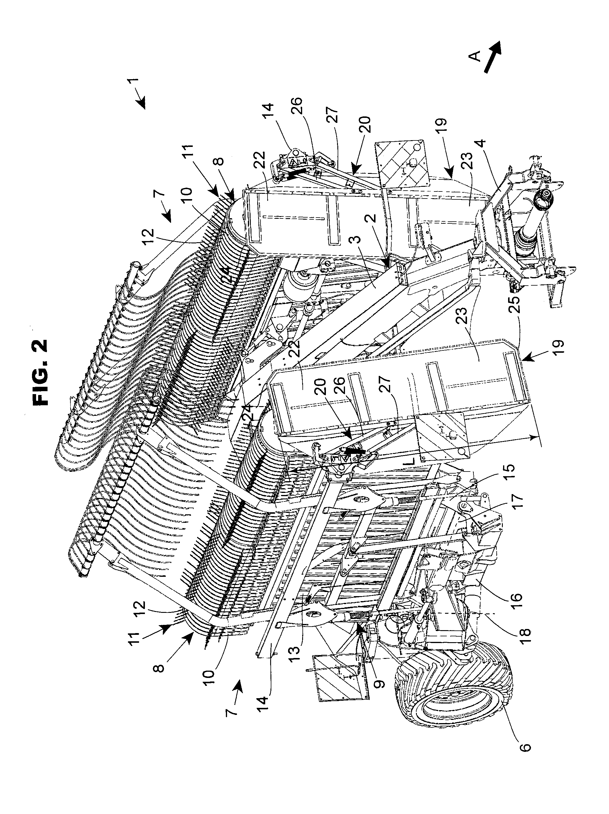 Forage harvesting machine with an improved deflector