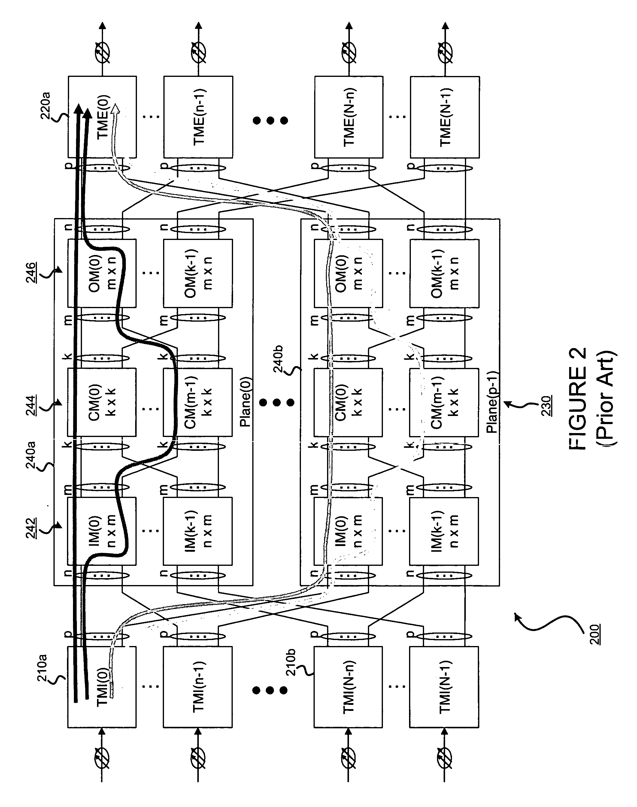 Switch module memory structure and per-destination queue flow control for use in a switch